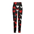 thumbnail image 5 of lcziwo 90% off Clearance Sale, Leggings for Women 2025 Valentine's Day Heart Print Yoga Pants Casual High Waisted Tummy Control Legging Tights Milk Silk Soft Workout Pants Multicolor L, 5 of 6