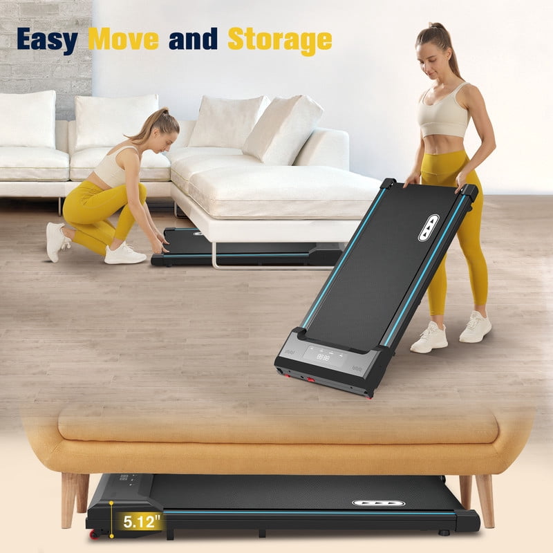 Redliro Walking Pad Under Desk Treadmill 265LBS 2.25HP Running Machine for Home Office, Black