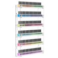 thumbnail image 1 of FEMELI Estante de pared para esmalte de uñas de 21 * 21 pulgadas Fácil de instalar Organizador de soporte de exhibición de esmalte de uñas de acrílico transparente 6 niveles con capacidad para 90-120, 1 of 5
