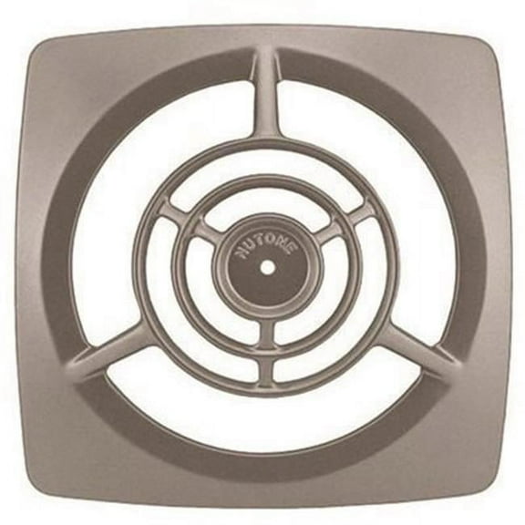 Broan NuTone S17703018 Metal Square Grille with Centre Hole in Satin Aluminum, Platinum