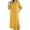 Yellow, variant on Ynynloco Women's Spring Summer Short Sleeve Crew Neck Button-Down Shirt Dress Loose A-Line Midi Shift Tunic Dress