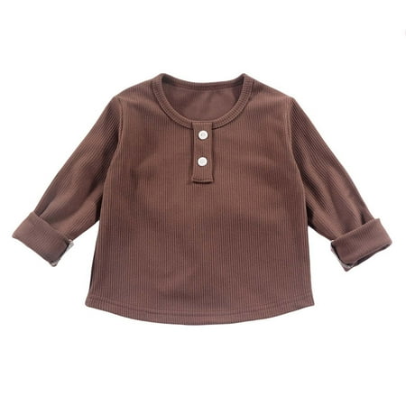 

Miluxas Henley Long Sleeve Shirts for Infant Baby and Toddler Boys Unisex om Clearance Bronze 6 Mother(80)