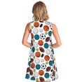 thumbnail image 2 of Bixox Color Balls Print Women's Sleeveless A-Line Dress with Pockets, Casual Knee-Length Tank Dress for Summer-X-Large, 2 of 7