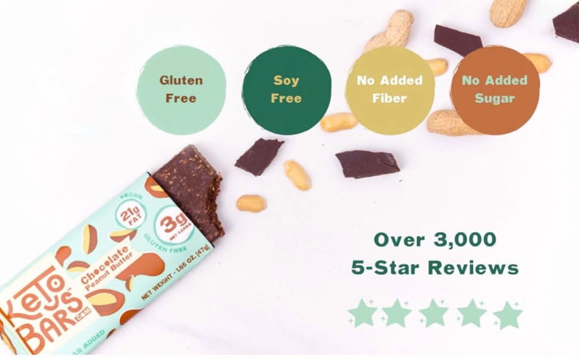 Keto Bars Sampler Pack - Low Carb, No Sugar, Gluten Free, High Fat Snack Bars (12 Pack)