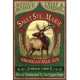thumbnail image 2 of Art.com Sault Ste. Marie, Michigan - Elk Pale Ale Art Print by Lantern Press, 24" x 36", 2 of 4