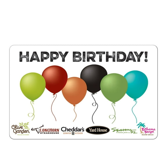 Darden-Happy Birthday $25 Gift Card