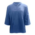 thumbnail image 3 of Hiiyo T-Shirt Femme Manches 3/4 Col Rond T-Shirt Ample Décontracté, Tailles G, 3 of 4