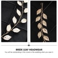 thumbnail image 6 of WEAVILUX Golden Leaf Bridal Headpiece Lightweight Alloy Wedding Hair Accessory for Brides 1 Piece, 6 of 7