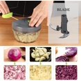thumbnail image 2 of Cambom Manual Food Chopper Vegetable Cutter, Hand String Vegetable Chopper Onions Cutter for Vegetable Fruits Nuts BPA Free Food Safe Material, 550ml Gray, 2 of 6