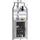 thumbnail image 1 of Industrial 5 niveles de esquina bar gabinete con glass holder - estilo rural liquor gabinete con estante y door para home bars y coffee bars, 1 of 8
