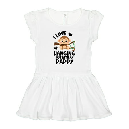 

Inktastic Monkey I Love Hanging out with My Pappy Gift Toddler Girl Dress