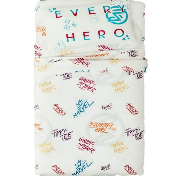 Marvel Rising Secret Warriors Twin Sheet Set Microfiber Super Hero Sheets
