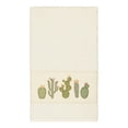 thumbnail image 3 of Authentic Hotel and Spa  Turkish Cotton Cactus Embroidered Cream 4-piece Towel Set, 3 of 5