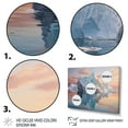 thumbnail image 3 of Designart "Blue Peach Iceberg Frozen Serenity" Landscapes Floater Framed Wall Decor, 3 of 7