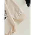 thumbnail image 7 of Suealasg Newborn Baby Boys Girls Halloween Sweatshirt Romper Long Sleeve Letter Print Bodysuit 3 6 12 18 Months Infant Halloween One Piece Clothes, 7 of 7