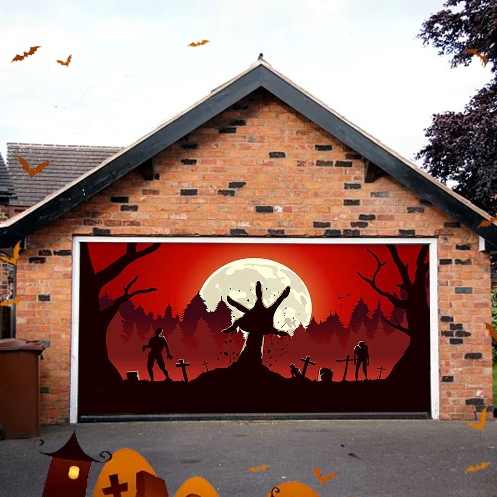 Loccor Toile De Fond En Tissu Pour Halloween - 2,4 X 1,8 M - Pour Décoration De Fête D'Halloween - Accessoires De Photomaton