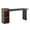 Black,Walnut, variant on Computer Desk,Two-Tone Sofa Side Table with 2-Tier Open Storage Shelves,Wood Multipurpose Office Desk Study Desk Entryway Console Table for Study,Bedroom,Living Room,Walnut