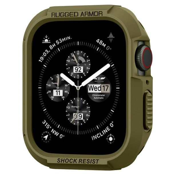 Funda Spigen Rugged Armor para Apple Watch Series SE3/9/8/SE2/7/6/SE/5/4 45mm/44mm