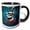 Black/White, variant on 3drose, Santa Jaws Shark Lover Ocean Christmas Vacation Homor, 15oz Mug