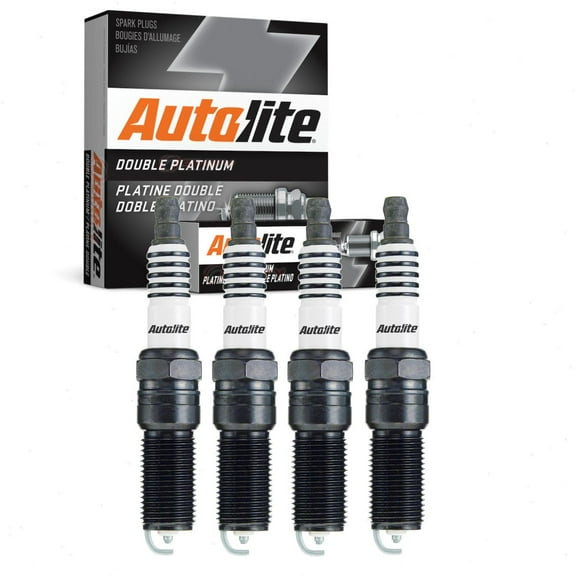 4 pc Autolite Double Platinum Spark Plugs compatible with Chevrolet Equinox 2.4L L4 2010-2017