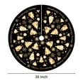 thumbnail image 4 of Christmas Tree Skirt, Golden Christmas Trees Snowflakes Black Gold Merry Christmas, Home Party Decorations, 36 inch, 4 of 10