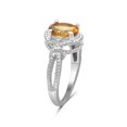 thumbnail image 3 of JewelersClub Citrine Ring Birthstone Jewelry – 0.75 Carat Citrine Sterling Silver Ring Jewelry with White Diamond Accent – Gemstone Rings with Hypoallergenic Sterling Silver Band, 3 of 4