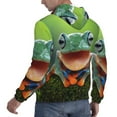 thumbnail image 6 of Fotbe Men's Hoodie with Tree Frog Pattern - Kangaroo Pocket Pullover Hooded Sweatshirt, Perfect for Daily Wear, Travel, and Home-XX-Large, 6 of 7