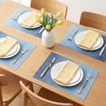 thumbnail image 2 of Plastic Placemats Set of 6 Rectangle Placemats for Table Decor Washable Heat Resistant Table Placemats Wipeable Table Mat Dark Blue 17.7x11.8inch, 2 of 6