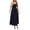 Navy, variant on Women's Solid Square Neck Sleeveless Empire Waist Flowy Maxi Dress, Elegant Casual Long Dress for Daily Wear & Summer Outing,S