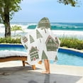 thumbnail image 3 of Yayeee Kids Hooded Towels Toddler Soft Absorbent Beach Bathing Wrap 50" x 23.5", Green Christmas House, 3 of 5