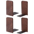 thumbnail image 1 of Juego de 2 pares de sujetalibros de madera de nogal 13 x 8,1 cm Zhivalor  LHH-0101, 1 of 5
