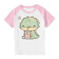 thumbnail image 1 of RXIRUCGD 2025 Vêtements d'Été pour Enfants Tout-Petits Garçons Filles Mode Mignon Col Rond Imprimé Manches Courtes Haut, 1 of 7