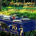 thumbnail image 3 of Fuliko 70th Birthday Decorations - 3pcs Navy Blue Table Covers & Plastic Blue Birthday Tablecloth for Men's 70th Party, 3 of 6