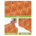 thumbnail image 4 of Orange Stripes Bar Stool Covers Set of 4, Simple Geometric Modern Monochrome Stretch Washable Bar Chair Covers with Backs, Removable Pub Counter Height Chair Cover for Kitchen Dining Room Cafe, 4 of 7