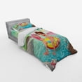 thumbnail image 3 of Ambesonne Cartoon Bedding Set 4 Pcs, Tropical Love, Queen, Multicolor, 3 of 3