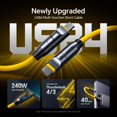 thumbnail image 2 of Set de cables USB-C AOHI 240W PD3.1 carga rápida 40Gbps, 2 of 6