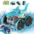 thumbnail image 1 of Amphibious Remote Control Monster Truck for Kids, 1:14 Scale RC Truck Rechargeable 360Â° Rotation 2.4Ghz 4WD Offroad All Terrain RC Shark Car for Kids Aged 3-12, 1 of 6