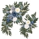 thumbnail image 1 of Letrero de boda con flores (paquete de 2) para fiesta temática, boda, recepción, entrada, señal de bienvenida, decoración Floral Artificial, 1 of 5
