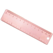Pretyzoom Household Metal Ruler Copper Pink for Tool Usage 1Pack