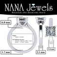 thumbnail image 3 of NANA Silver 6.00mm (1.50ct) Princess Cut Zirconia Lucita Solitaire Ring-Platinum Plated-Size 10, 3 of 7
