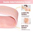thumbnail image 5 of Exfoliating Glove and Bath Sponge Set for Shower, TRIANU Exfoliating Back Scrubber, Bath Back Scrubber for Men and Women, Pink, 5 of 8