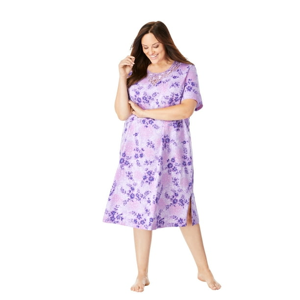 Dreams & Co. Dreams & Co. Women's Plus Size LaceTrim Sleepshirt