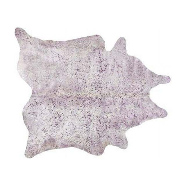 Natural 676685045829 6 x 7 ft. Scotland Cowhide Rug - Grey, Pink & Silver