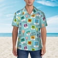 thumbnail image 4 of Lsque World Travel1 pattern Hawaiian Shirt for Men, Unisex Summer Beach Casual Short Sleeve Button Down Shirts-Large, 4 of 9