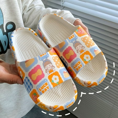 

Thick-soled Internet celebrity slippers women‘s summer non-stinky feet outdoor wear drooping home indoor non-slip home cute sandals