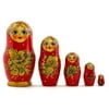 5 Set of 5 Golden Birds Wooden Russian Nesting Dolls Matryoshka