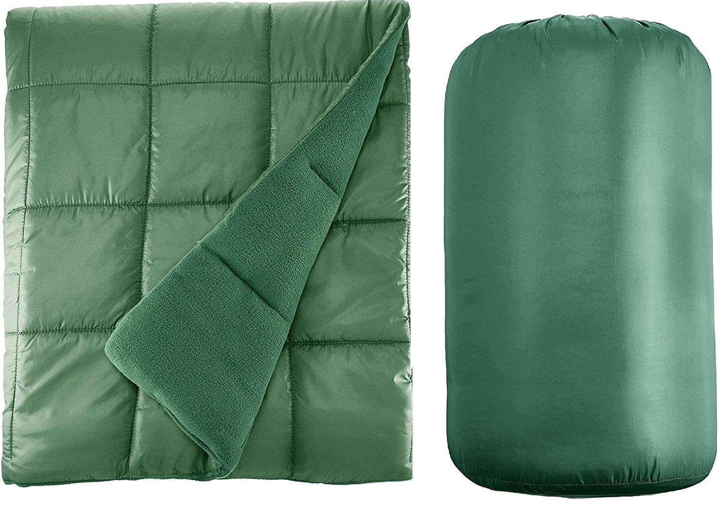 Waterproof Quilted Down Alternative Outdoor Throw Blanket 50" x 60