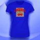 thumbnail image 3 of Playera Blusa De Cerezas Cherries Con Fondo Animal Print Vintage Color Azul Talla Grande Marca Emil SaEs, 3 of 4
