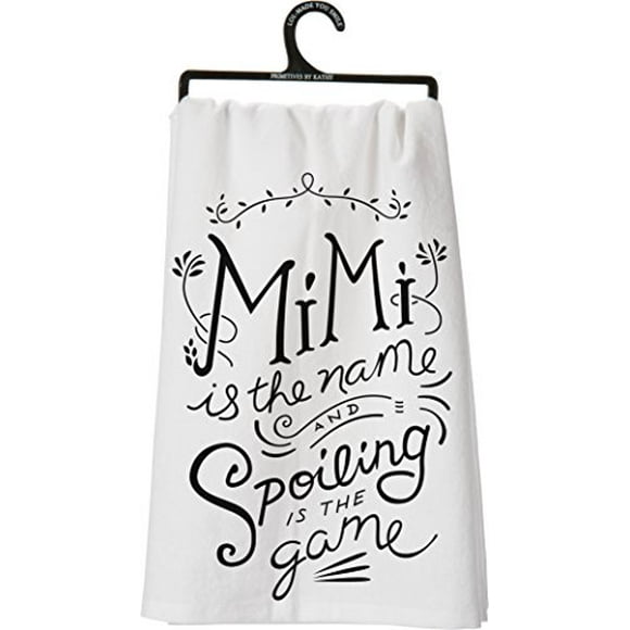 Primitives by Kathy LOL Made You Smile Dish Towel, 28" x 28", Mimi is The Name