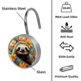 thumbnail image 5 of Imobaby 12 Pcs Metal Shower Curtain Hooks Rust Proof for Shower Curtain Liner - Oil Painting Sloth Colorful, 5 of 8